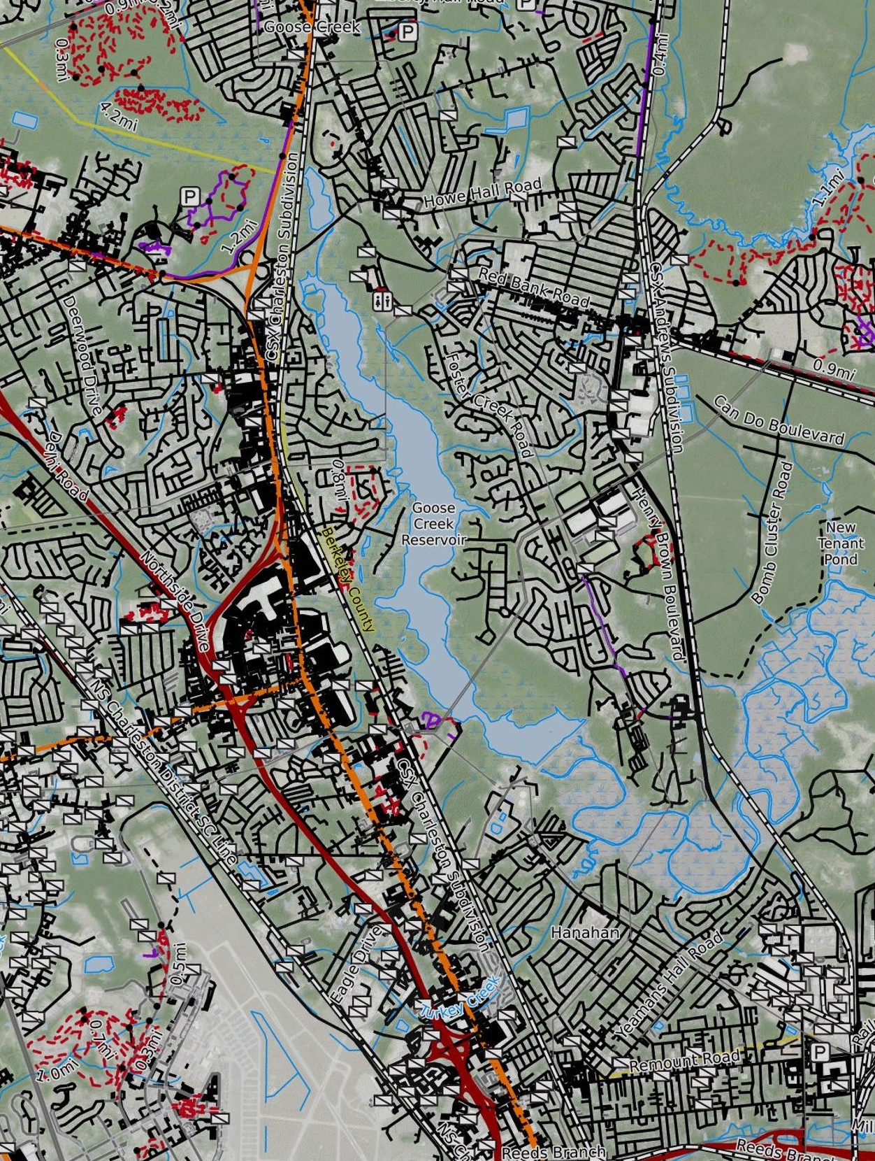 Map silhouette of Goose Creek